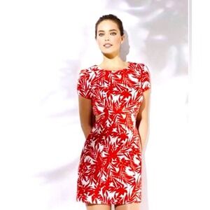 NEW GOODNIGHT MACAROON Dress Women Sz S/M Sheath Cutout Sides‎ Floral Leaf Print